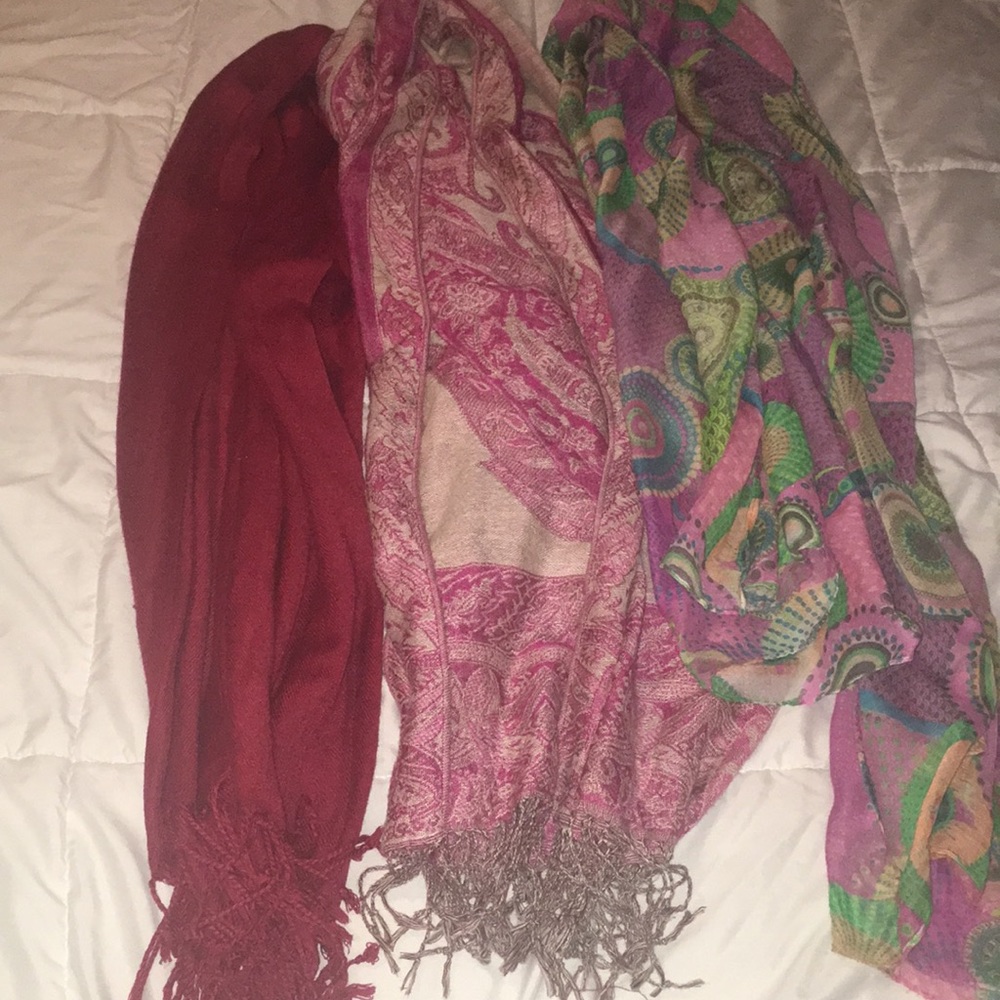 3 scarves